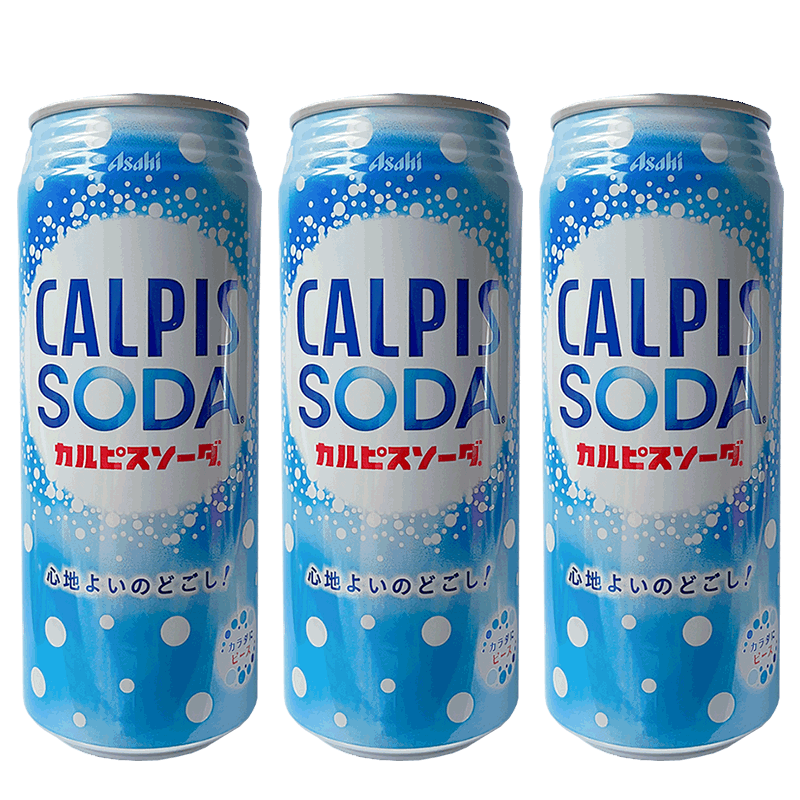 日本进口朝日Calpis可尔必思原味SODA碳酸乳酸菌饮料听装易拉罐