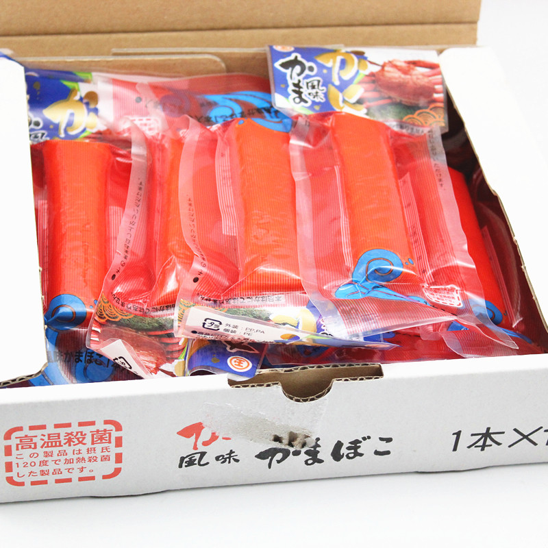 韩国进口丸玉蟹柳味鱼肉棒即食香滑蟹柳味网红手撕蟹肉味卷45g*5