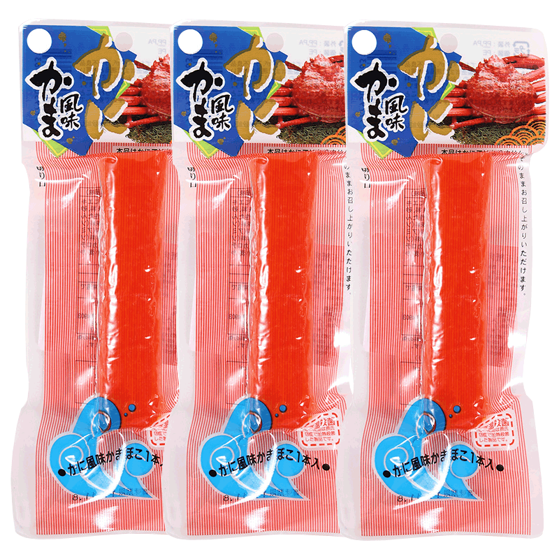 韩国进口丸玉蟹柳味鱼肉棒即食香滑蟹柳味网红手撕蟹肉味卷45g*5