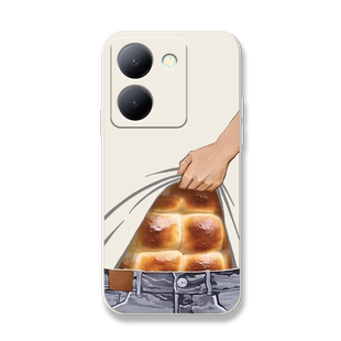 面包腹肌适用vivoy78+手机壳y76sy75sy74s趣味y77t男y73ty72t潮y70t女y78m防摔y78套y73s小众y71搞怪恶搞y77e