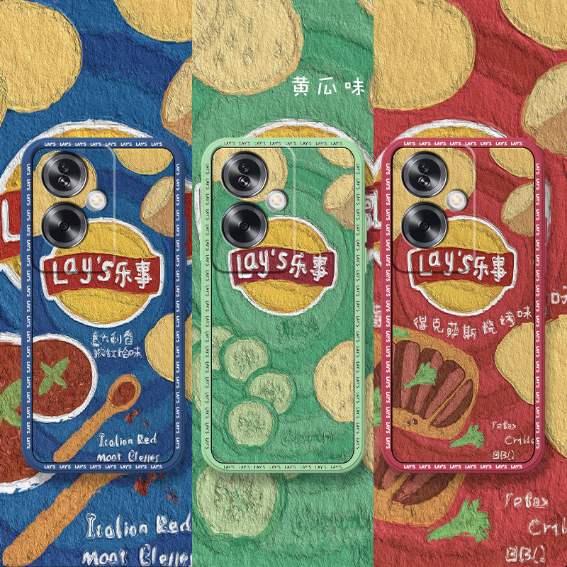 油画乐事薯片适用oppoa2pro手机壳a1pro全包a97液态