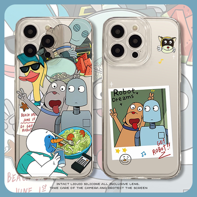 机器人之梦适用华为mate60手机壳60pro套nova12ultra不发黄11se卡通畅玩20透明50se可爱畅享70周边50plus情侣