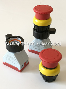 新款TYPE:YH8097-2防爆急停按钮16A红色自锁旋钮银点防爆控制现货