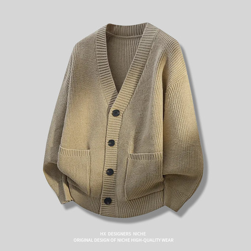 日系复古开衫外套毛衣服针织衫男