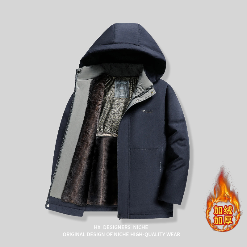 保暖中老年人爸爸冬装棉服男外套