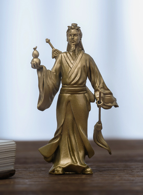 黄铜吕祖吕洞宾神像摆件