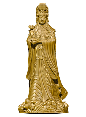 简修行黄铜妈祖娘娘神像摆件小号