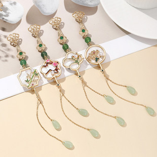 古风如意贝扇旗袍压襟胸针女花千骨同款轻奢珍珠配饰汉服精致别针