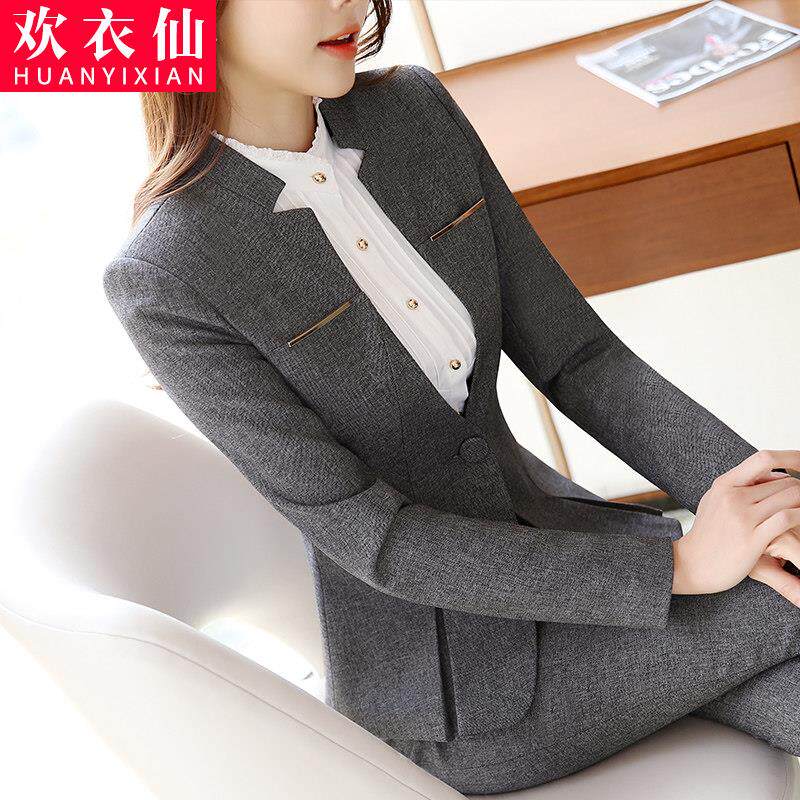 小西装外套女春秋职业气质女神范商务正装职场工装经理工作服套装
