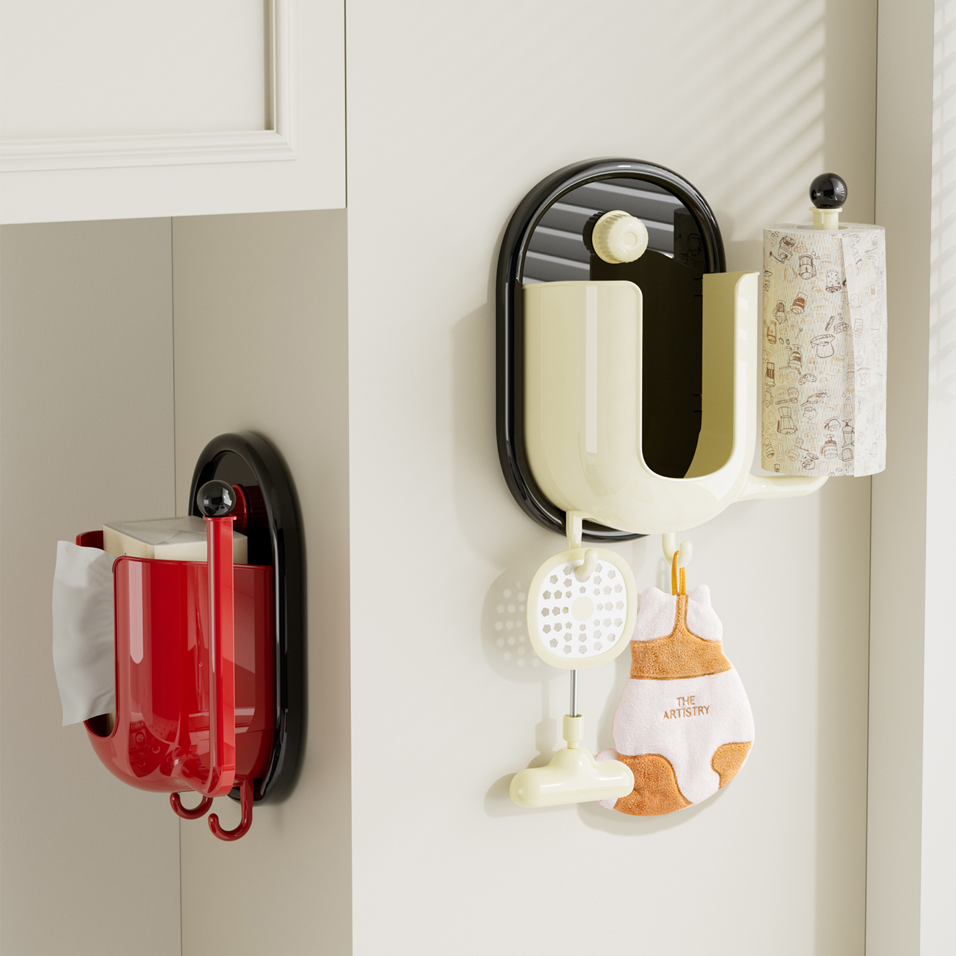 纸巾架【可放抽纸卷纸懒人抹布】