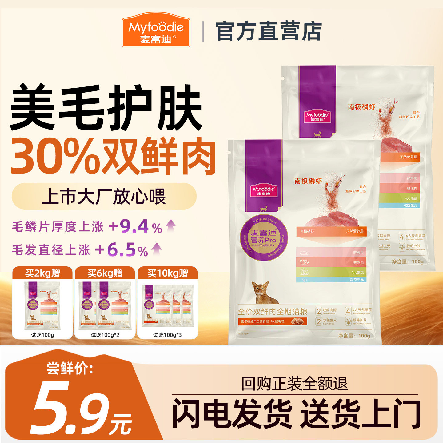 【回购正装免单】麦富迪猫粮试吃图片