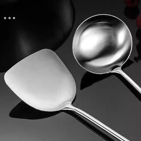 不锈钢锅铲炒铲家用不粘锅炒菜铲子一体成型厨具套装汤勺