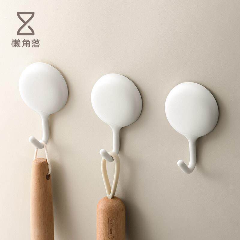 懒角落无痕挂钩壁挂式挂墙上钩子承重免打孔厨房玄关浴室门后粘钩