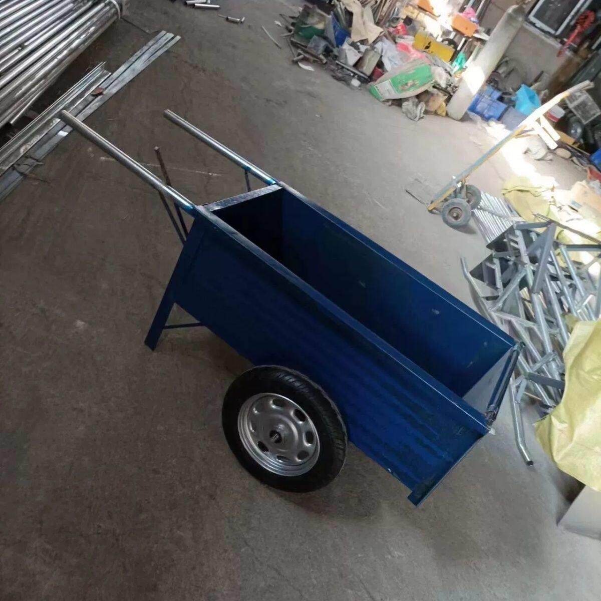 工地推车灰斗车水泥手推车环保车垃圾车拉砖小铁车拉砖车独轮车