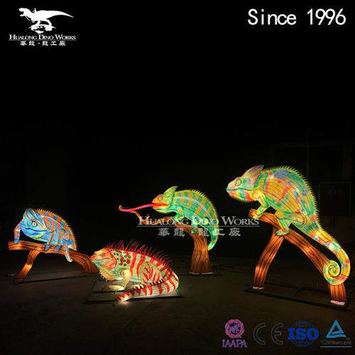 手工制作仿真蜥蜴彩灯模型还原各类仿真动物来图定制
