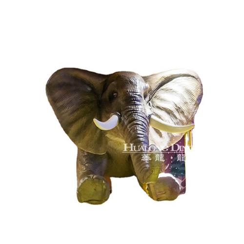 仿真大象猛犸象非洲象机械电动动物模型五一引流摆件神器