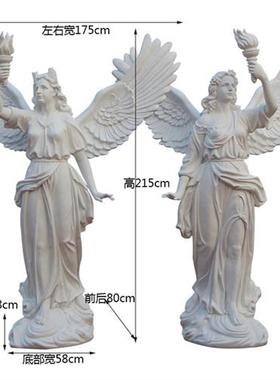 爱神翅膀情侣雕像四季光明天使雕塑大型玻璃钢人物艺术品装饰摆件