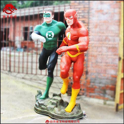 公园商场美陈雕塑定制绿巨人机器人玻璃钢树脂景观模型定做