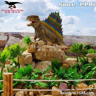 华龙科技仿真恐龙模型园林游乐园景观电动异齿兽国外节目展出