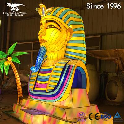 夜游彩灯花灯自贡灯会厂家制作埃及法老全手工不夜城项目装饰