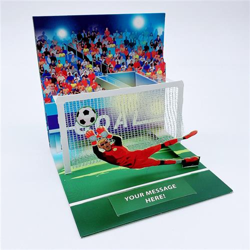 跨境父亲节立体贺卡定制创意足球汽车礼品纸雕纪念卡片工厂D