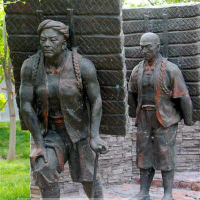 铸铜玻璃钢茶马古道主题雕塑马帮商队茶农生活劳动公园广场景观