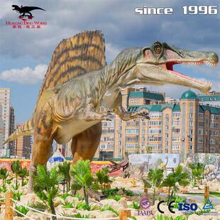 大型棘背龙模型景区室外活体仿生恐龙模型制作厂家电动恐龙