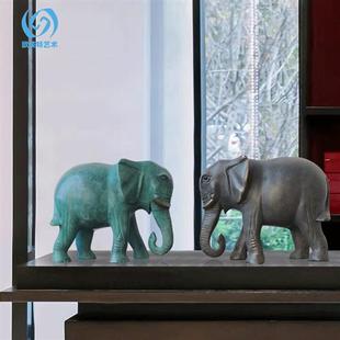 现货小吉象铜雕塑摆件办公室酒柜装饰品雕塑开业礼物乔迁新居摆设