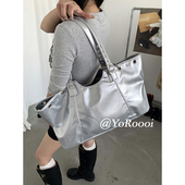 YoRoooi 韩系ins高级感y2k甜酷辣妹机车包大容量通勤托特包单肩包