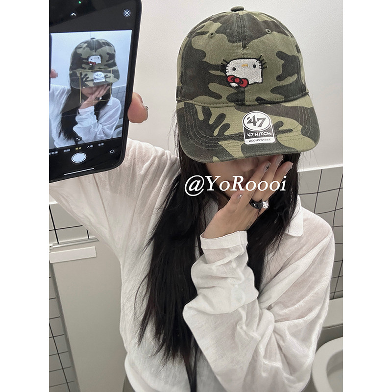 美式KT迷彩棒球帽遮阳帽鸭舌帽