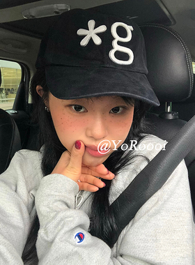 博主同款立体字母显脸小鸭舌帽