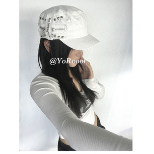 YoRoooi 小众重工辣妹y2k复古百搭平顶帽棒球帽出街显脸小鸭舌帽