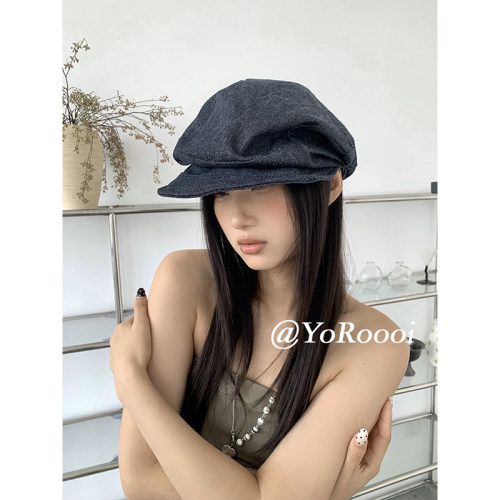 YoRoooi小众设计翻檐牛仔贝雷帽