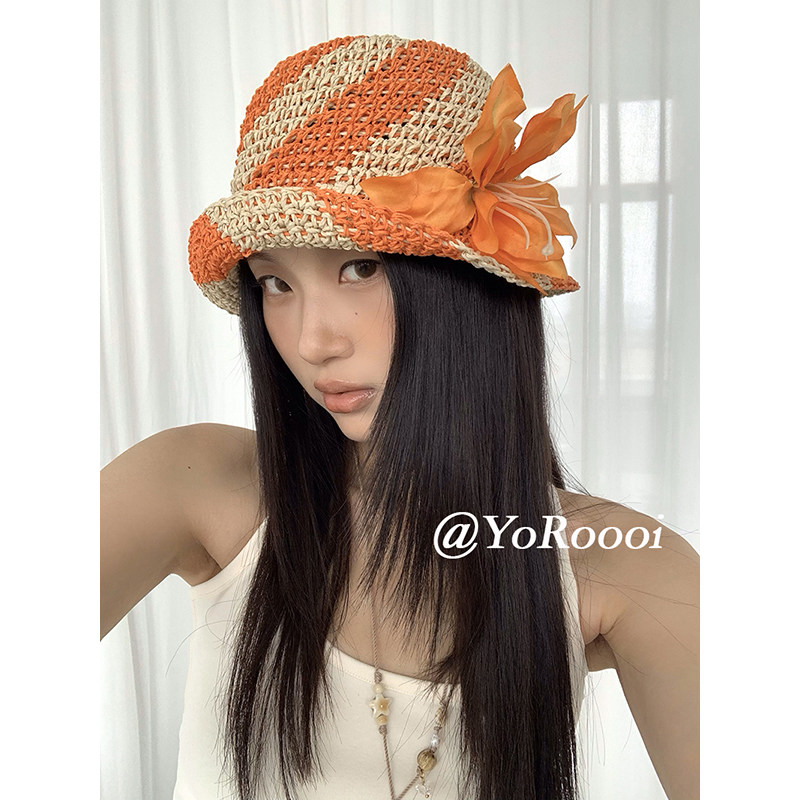 YoRoooi 自制韩系百搭夏季度假海边钩织草帽遮阳沙滩渔夫帽盆帽女,服饰配件/皮带/帽子/围巾,帽子,淘宝优惠券,粉丝福利购,淘宝优惠卷