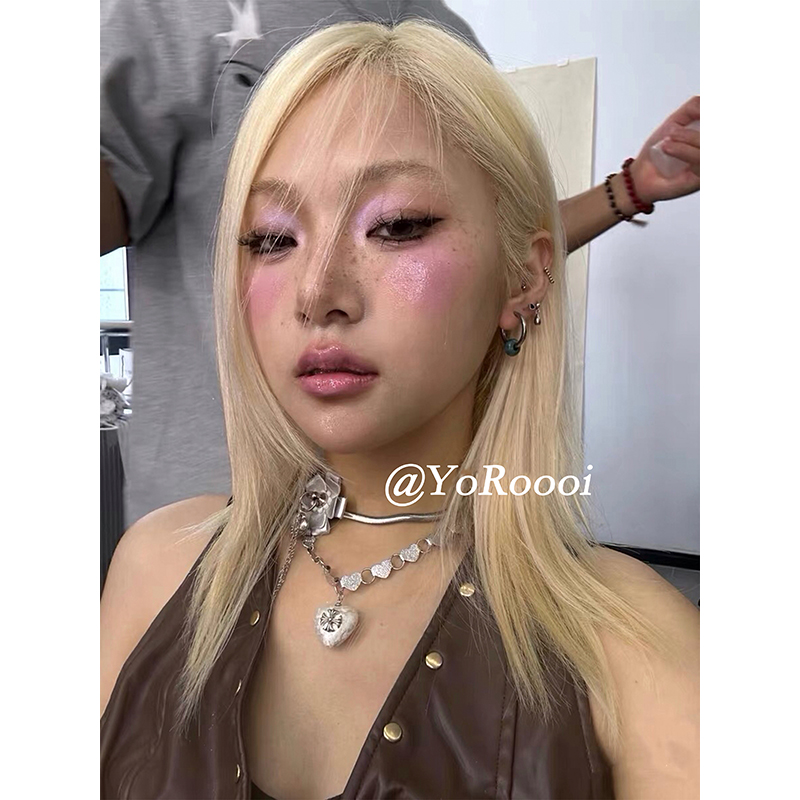 双层叠戴设计y2k花朵项链锁骨链