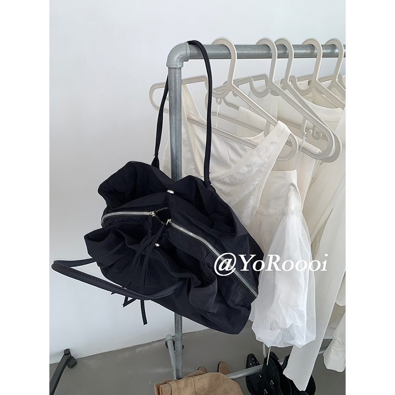 小众韩系尼龙多口袋便携托特包