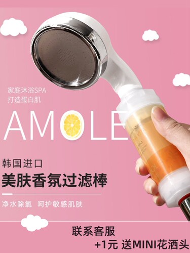 韩国h201沐浴食品级花洒过滤器除氯香氛洗澡家用前置净水香薰护肤