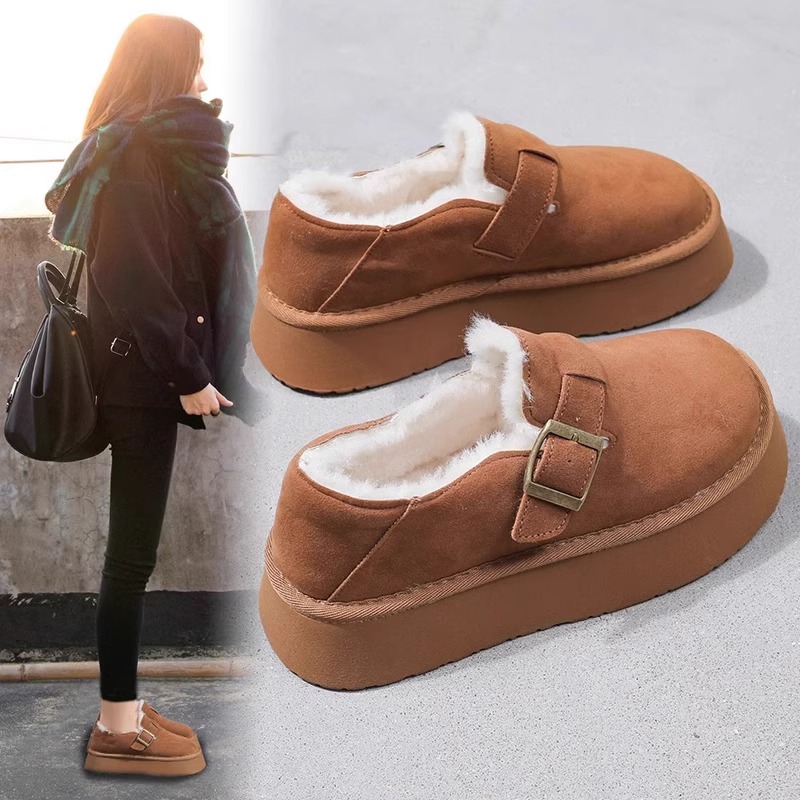 婉亦雅冬季加绒加厚雪地靴