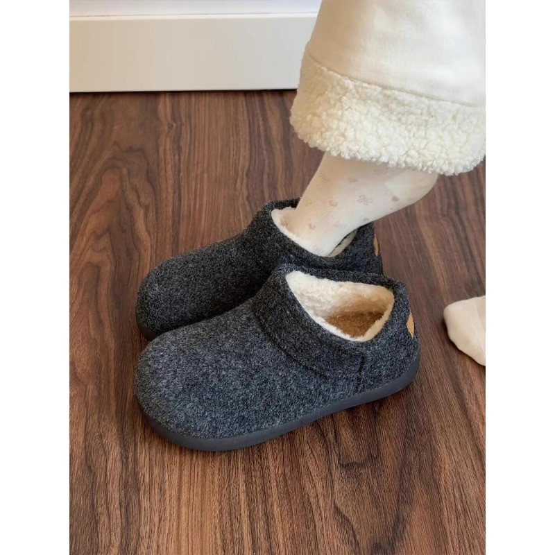 厚底灰色毛呢雪地靴女2025新款冬季加绒加厚勃肯鞋小土豆保暖棉鞋,女鞋,勃肯鞋/软木鞋,淘宝优惠券,粉丝福利购,淘宝优惠卷