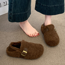 厚底内增高毛毛鞋女外穿2025秋冬季新款雪地靴加绒豆豆鞋保暖棉鞋