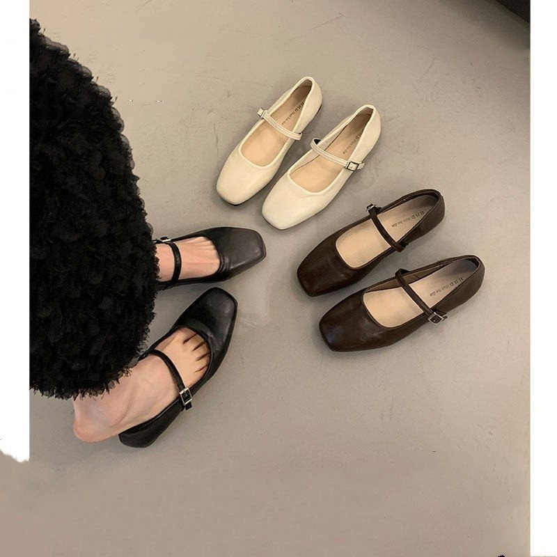 法式玛丽珍鞋女2026春季新款配裙子晚晚风温柔浅口单鞋平底小皮鞋,女鞋,浅口单鞋,淘宝优惠券,粉丝福利购,淘宝优惠卷
