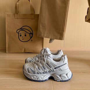 厚底老爹鞋女款2026春季新款透气增高跑步鞋轻便显脚小休闲运动鞋