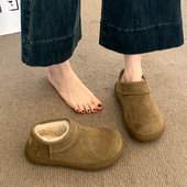 小土豆勃肯女鞋 一脚蹬短靴棉鞋 加绒保暖短筒雪地靴女2025冬季 新款