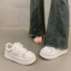 百搭小白鞋 女2026夏季 厚底增高面包鞋 新款 轻便运动休闲板鞋 0205z