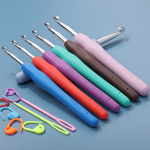 钩针工具套装编织diy手工软柄粗细钩针初学者工具勾玩偶毛衣针