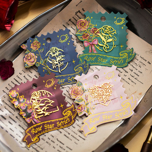 玫瑰金属书签定制古典中国风复古高级感黄铜故宫文创精致纪念品小学生礼物励志奖励创意文具礼品可订制logo