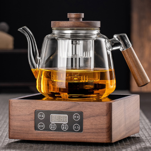喷淋式 兴梵侧把玻璃壶全自动煮茶壶一体式 蒸汽高端围炉煮茶电陶炉