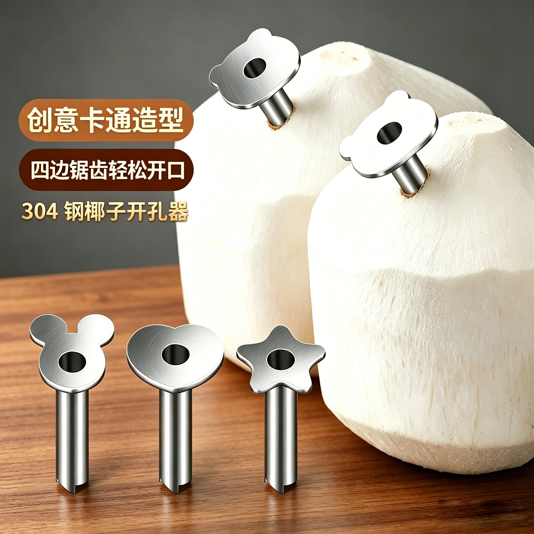 304不锈钢椰子开孔器开口器图片