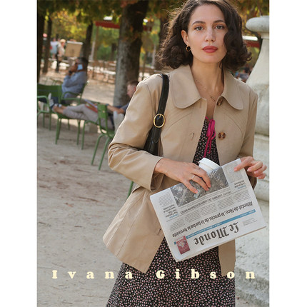 【冬季款特卖】ivana“秋意渐浓”stylem防泼水面料猎装风衣