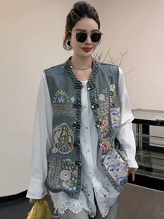 3768 百搭显瘦马甲女宽松显瘦马甲衬衫 88506 时尚 2026新款